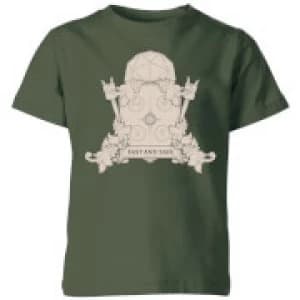 Crystal Maze Fast And Safe Crest Kids T-Shirt - Forest Green - 11-12 Years