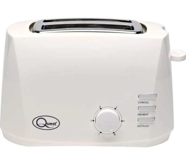 QUEST 34919 2-Slice Toaster - White 5025301349196