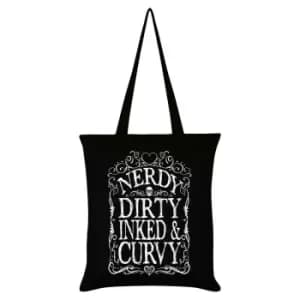 Grindstore Nerdy Dirty Inked & Curvy Tote Bag (One Size) (Black)