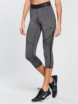 Nike Training Pro HyperCool Shine Capri Black Size XS Women