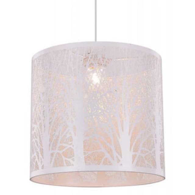 Happy Homewares Unique And Beautiful Matt White Metal Forest Design Ceiling Pendant Shade