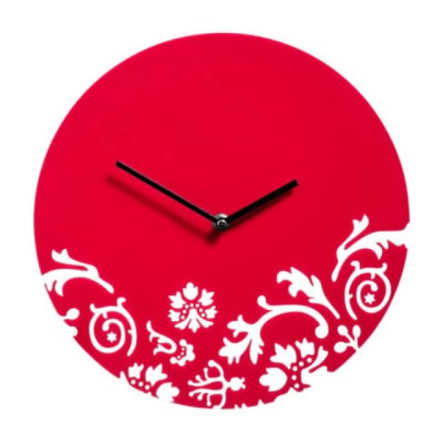 Premier Housewares Maison by Premier Acrylic Wall Clock Red