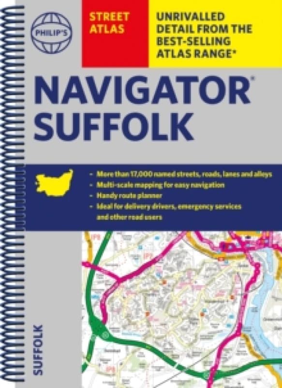 Philip's Navigator Street Atlas Suffolk Spiral bound