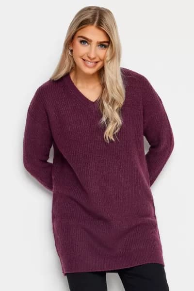 V-Neck Tunic Jumper Dress