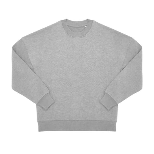 B&C Mens Influence Plain Crew Neck Sweatshirt in Grey Size: Small Grey Male S
