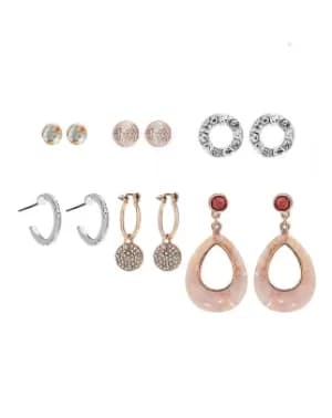 Mood Rose Gold Plated Pink Mix Earrings