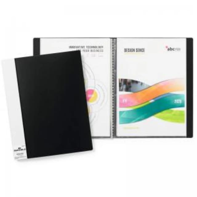 Durable Durable DURALOOK 10 Pocket Display Book Portfolio 5 Pack A4 Black 242101
