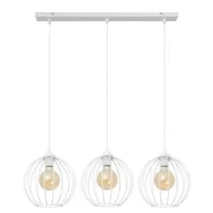 Mercure Straight Bar Pendant Ceiling Light White 70cm