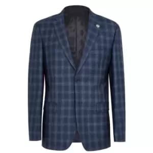 Ted Baker Checked Jacket - Blue