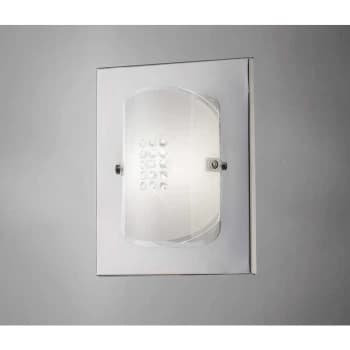 Starlis wall light with switch 1 bulb polished chrome / glass / crystal