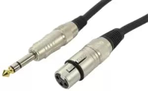 XLR (F) To Stereo Jack Lead 3m