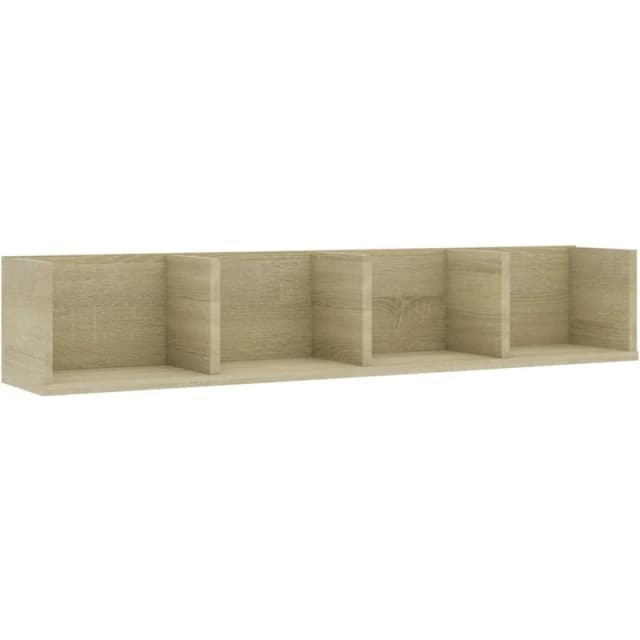 VIDAXL Cd Wall Shelf Sonoma Oak 100x18x18cm Engineered Wood Vidaxl 8719883817323