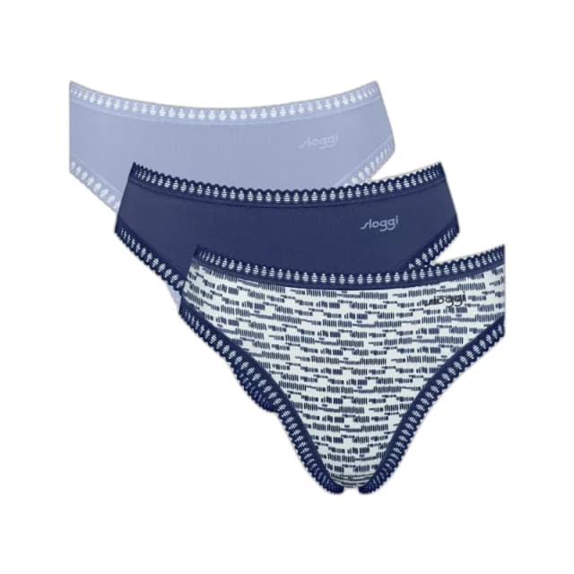 Sloggi Pack of 3 Go Crush High Cut Knickers Blue navy+black+printed Women XS;S;M;L;XL;XXL