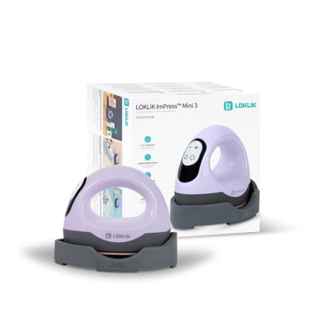 LOKLIK ImPress Mini 3 Heat Press Machine - Lavender, Purple 6976230000025