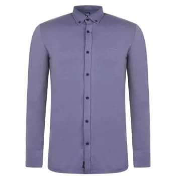 Fabric Long Sleeve Jersey Shirt Mens - Blue