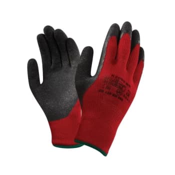 K2000BR Palm-side Coated Red/Black Gloves - Size 10