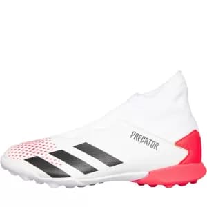 Adidas Junior Predator Laceless 20.3 Astro Turf Football Boot, White, Size 11