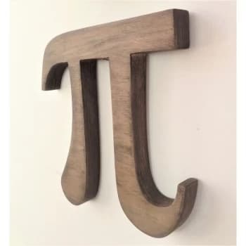 Pi - Walnut Walnut Decorative Wooden Wall Accessory