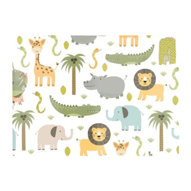 Warren Reed Designer Cute Safari Animals Glass Chopping Board