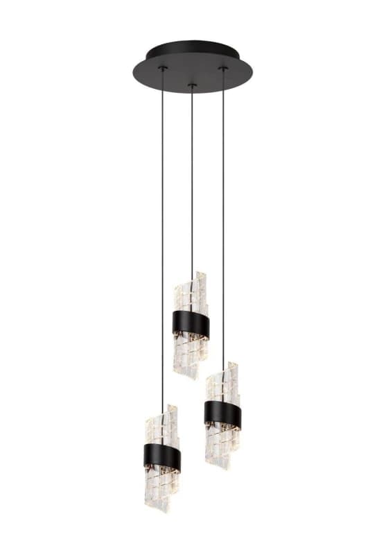 Lucide 'KLIGANDE' Dimmable Adjustable Height Indoor Stylish LED Pendant Light Black