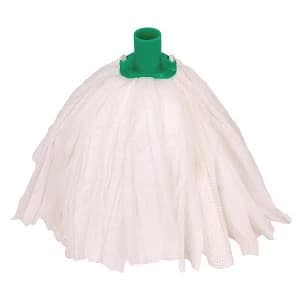 Robert Scott and Sons Big White T1 Socket Mop Non woven Large Colour coded Green Pack 10
