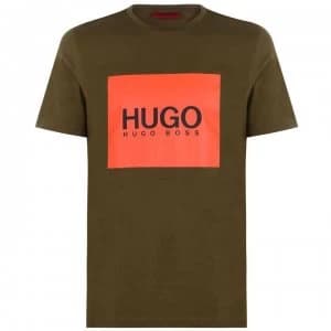 Hugo Boss Square Logo T-Shirt Dark Green Size L Men