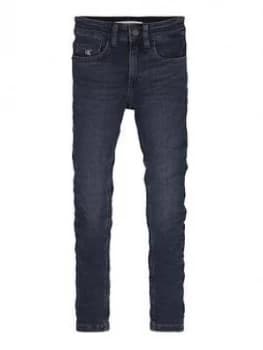 Calvin Klein Jeans Boys Super Skinny Jean - Dark Blue