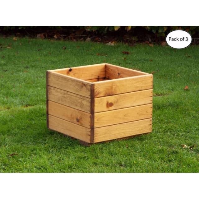 Charles Taylor Multi Pack of 3 - Regular Open Berwick Planter - L32 x W32 x H32cm in Light Brown Light Brown Unisex