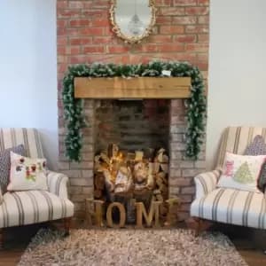 Samuel Alexander 270cm (9ft) x 25cm Snow Tipped Green Christmas Garland Decoration