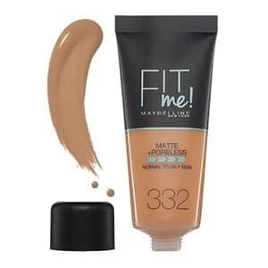 Maybelline Fit Me Matte & Poreless Foundation 332 Golden Car, Golden Caramel