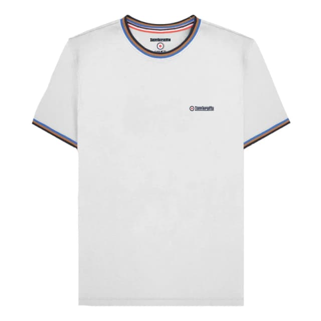 Lambretta Lambretta Men SS25 Triple Tipped Pique T-Shirt in White Size: large White L Male 5063703756105