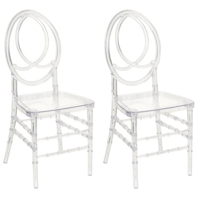 Beliani Set Of 2 Dining Chairs Midway Transparent