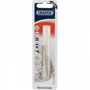 Draper HSS Titanium Coated Drill Bit 3.2mm Pack of 1