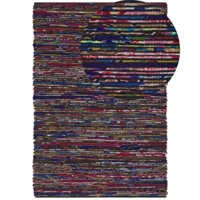 Beliani Rug Bartin Black 160 X 230 Cm