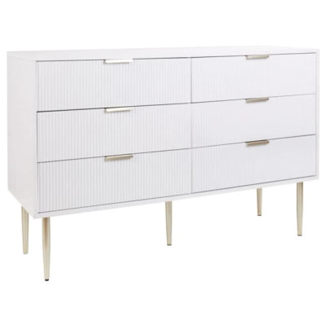 Beliani Minimalist 6 Drawer Chest Soho White