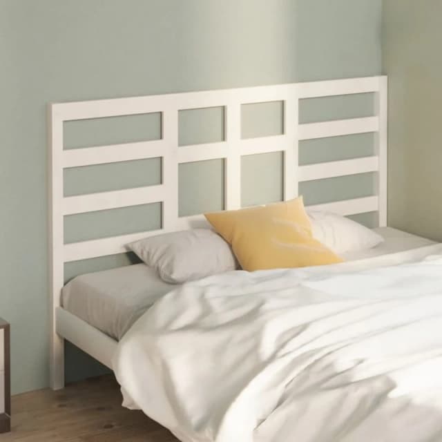 VIDAXL Bed Headboard White 146x4x104cm Solid Wood Pine Vidaxl 8720286951842
