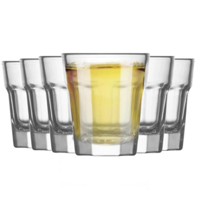 LAV Aras Shot Glasses - 45ml - Clear - Pack of 6 Clear unisex