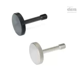 ELESA Knurled retained grip knob-GN 653.2-M4-19-NI