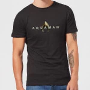 Aquaman Title Mens T-Shirt - Black
