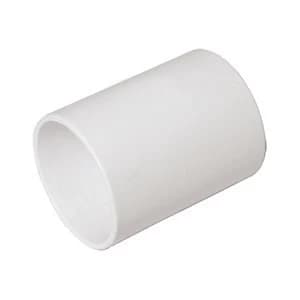 FloPlast WS08W Solvent Weld Waste Straight Coupler - White 40mm