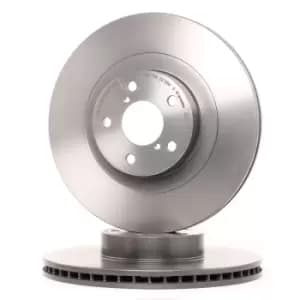 PAIR PAINTED BREMBO BRAKE DISCS 09.9077.11