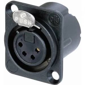 XLR connector Sleeve socket straight pins Number of pins 4 Black Neutrik NC4FD LX B