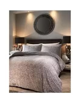 Soiree Mirella Velvet Duvet Cover Set Silver - Db