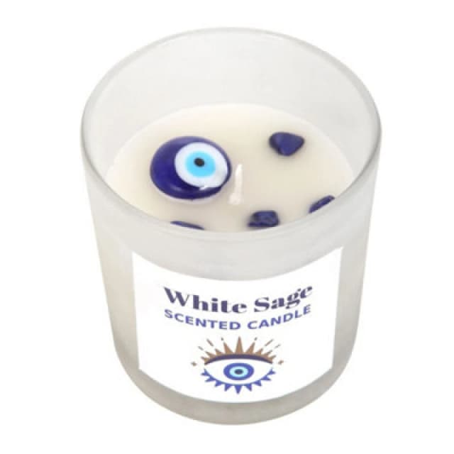 Something Different Something Different White Sage All Seeing Eye Scented Candle in Off White Off White One Size Unisex 5063425429233