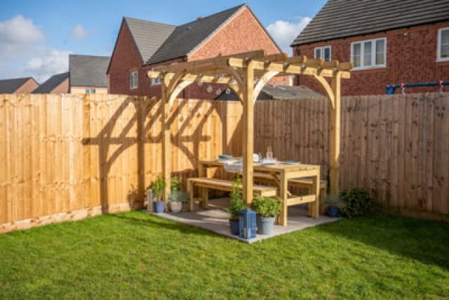 Forest Wooden Garden Dining Table and Benches Set 5'11 x 2'6 (1.8m x 0.76m)