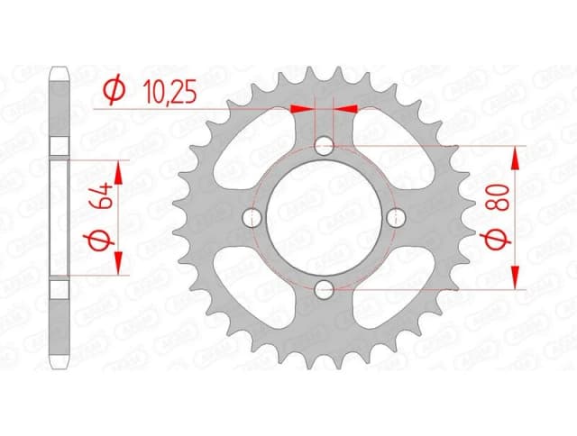 AFAM Steel Standard Rear Sprocket 12214 - 520