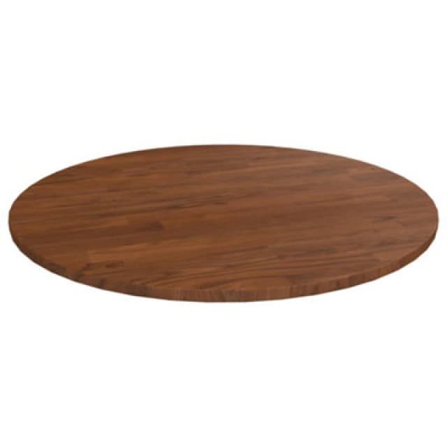 Vidaxl Round Table Top Dark Brown 60X1.5cm Treated Solid Wood Oak