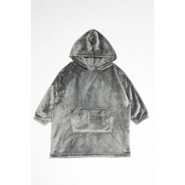 Be You Kids Unisex Plain Snuggle Hoodie - Grey Grey 4 - 5 Years