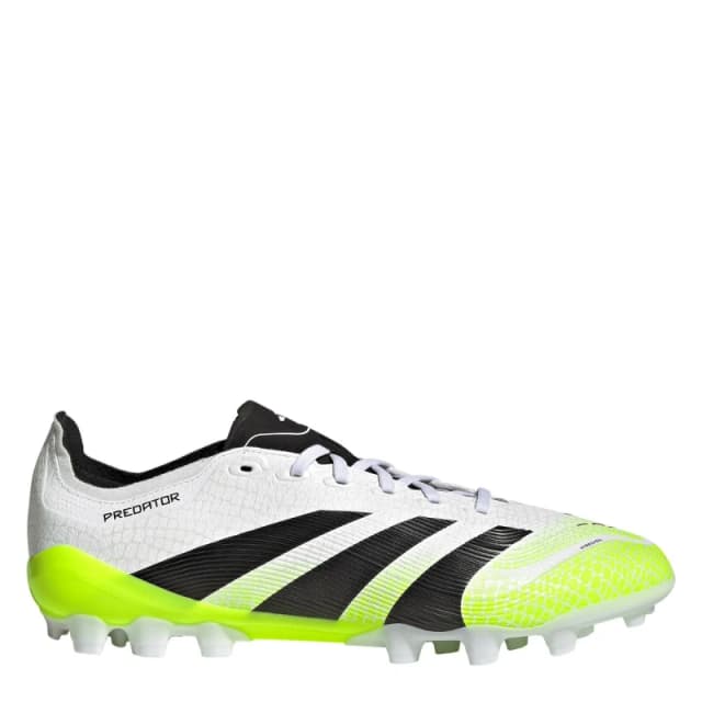 adidas Predator League Adults Astro Turf Fotball Boots White/Blk/Lemon male 7 (40.7)