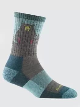 Darn Tough 1970 Bear Town Micro Crew Lightweight Hiking Womens Socks - Aqua